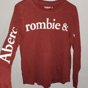 Abercrombie & Fitch Kids Burgundy Long Sleeve Tee